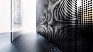 现代镂空隔断走廊空间