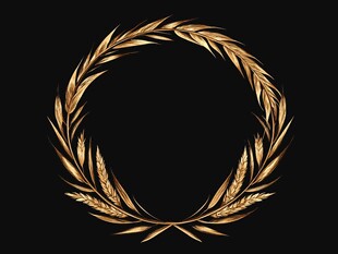 金色麦穗圆环装饰图案