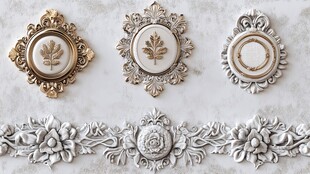 欧式复古装饰雕花饰品