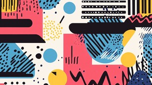 多彩几何抽象图案背景