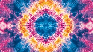 缤纷扎染图案 色彩绚丽