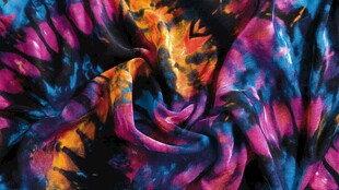 绚丽多彩扎染布料纹理