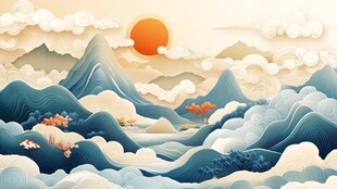 旭日映山峦 云海绘仙境