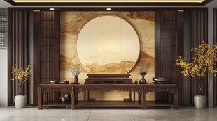 中式典雅客厅装饰景观