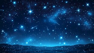 梦幻星空下的静谧大地