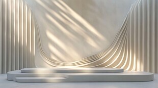 简约几何舞台背景展示空间