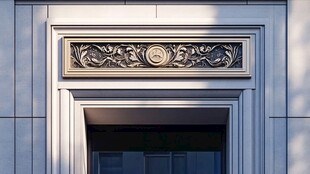 精致雕花门框建筑细节