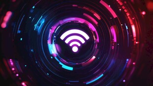 炫彩环绕的Wi Fi图标