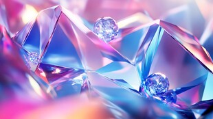 梦幻炫彩的几何晶体世界