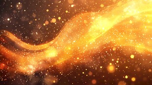 金色流光粒子梦幻背景图