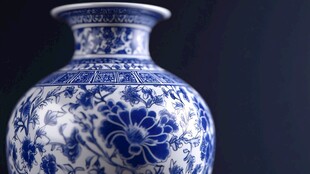 古典青花花瓶 尽显东方韵味