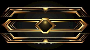 黑金几何边框科技感背景