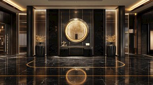 豪华大气的高端大堂空间