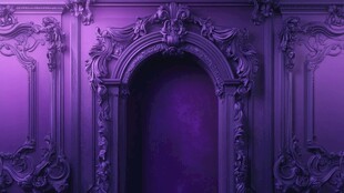 紫色奢华复古风格拱门背景