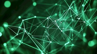 绿色科技网络线条背景图