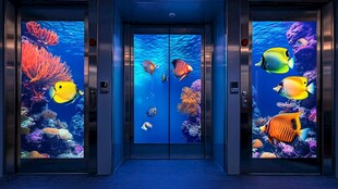 梦幻海底主题电梯装饰