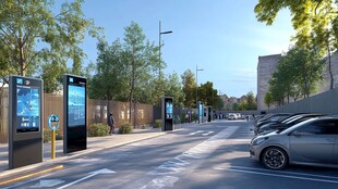 城市智慧停车场景效果图