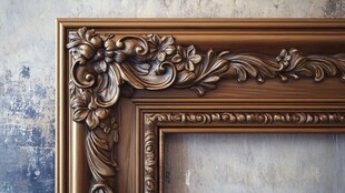 精致雕花复古木质画框