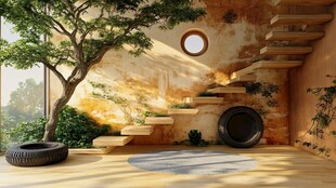 室内自然风休闲角落设计