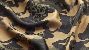 迷彩花纹布料特写