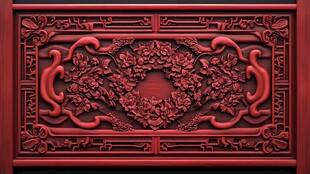 中式红木雕花装饰板