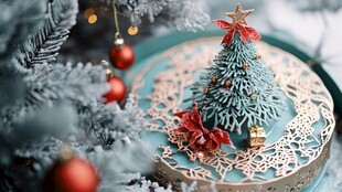 精致圣诞风装饰小蛋糕