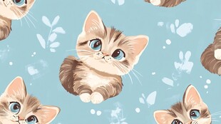 可爱猫咪图案背景