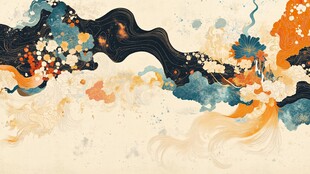 水墨幻彩 灵动抽象艺术图景