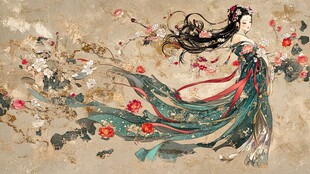 古风飘逸美人图