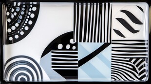 黑白几何图案创意装饰画