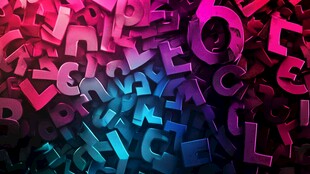 缤纷字母堆砌绚丽视觉盛宴