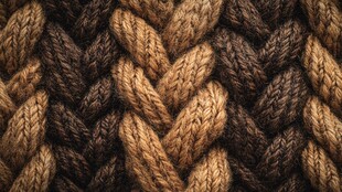 粗毛线编织纹理特写