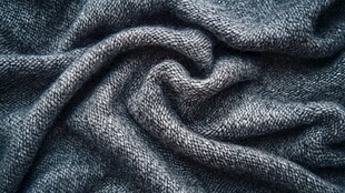 深灰针织布料纹理特写