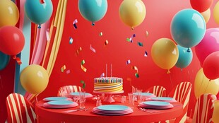 欢乐生日派对场景布置