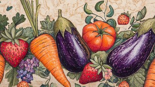 田园风果蔬插画