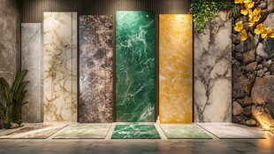 多样大理石板材展示