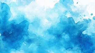 蓝色水彩晕染背景图案