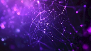 梦幻紫色科技粒子背景图