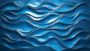 蓝色立体波浪纹理背景