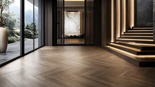 现代简约风室内木质楼梯空间