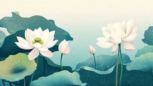 水墨荷花 清新雅致的景致