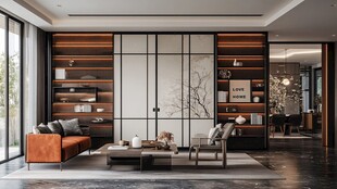 现代简约风客厅家居展示