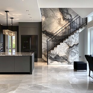 现代奢华大理石装饰家居空间
