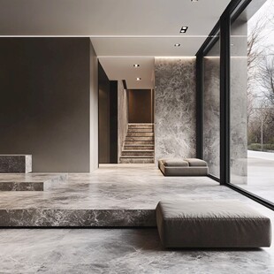 现代简约大理石风室内空间