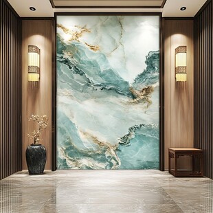 水墨风大理石玄关背景墙