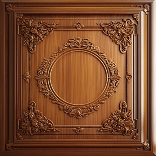 精致木雕门板装饰图案