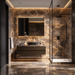 奢华大理石浴室现代设计
