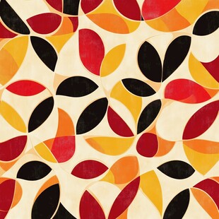 多彩几何叶片图案背景