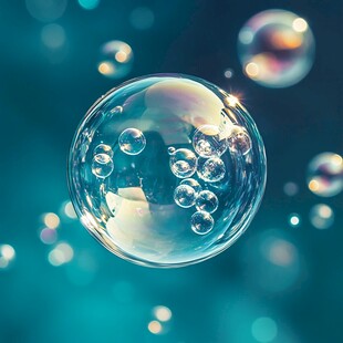 梦幻透明泡泡的微观世界