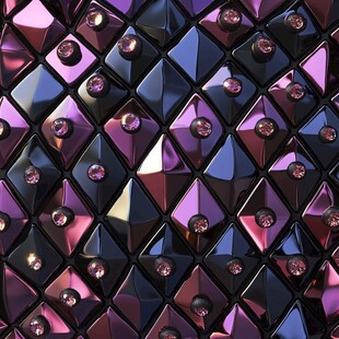 炫彩菱形镶钻皮革纹理
